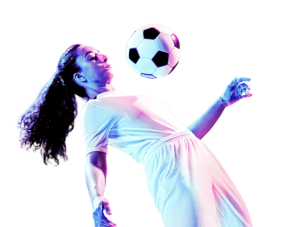 woman playing fotbal